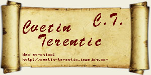 Cvetin Terentić vizit kartica